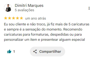 Avaliação real de cliente