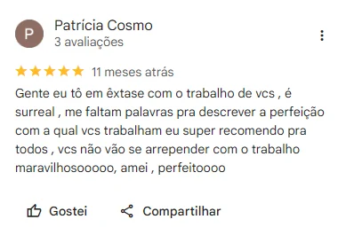 Avaliação real de cliente