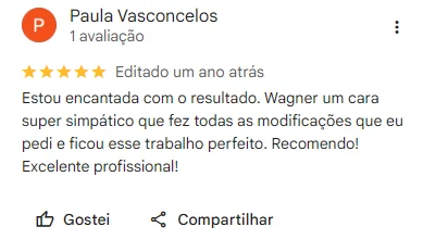 Avaliação real de cliente