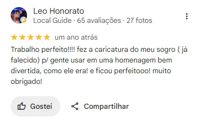 Avaliação real de cliente
