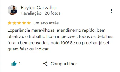 Avaliação real de cliente
